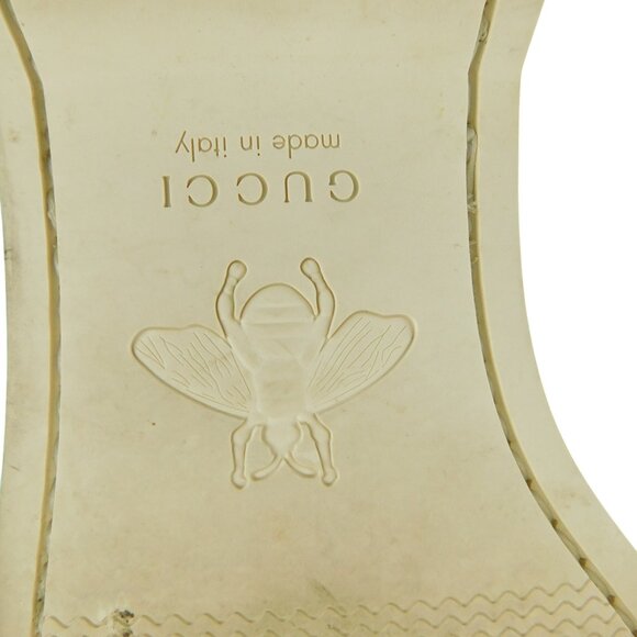 GUCCI GG Logo Monogram White Leather Signature Horse Bit Slip-on Boat Shoes 8 UK - Picture 9 of 11